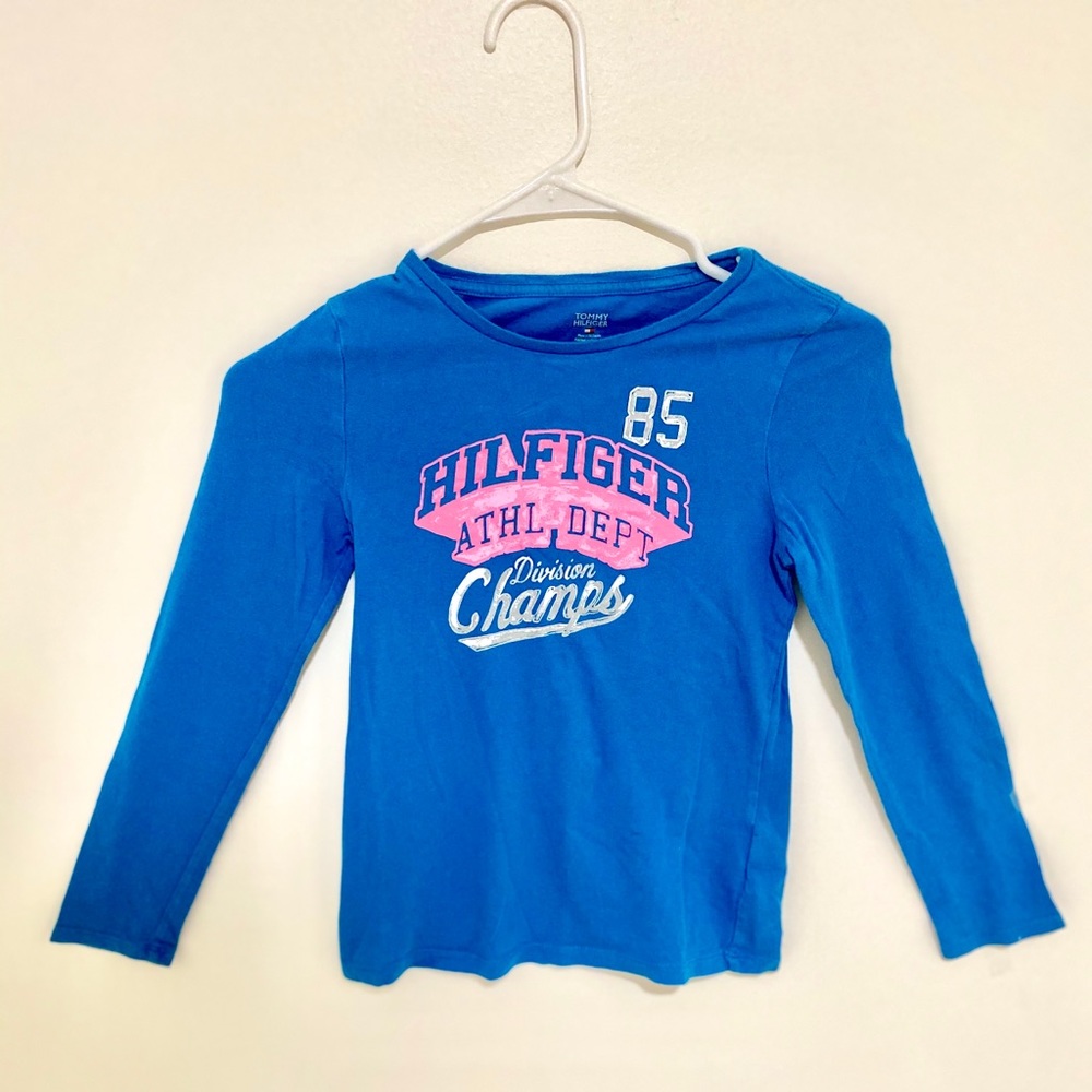 Blue Tommy Hilfiger long sleeve shirt